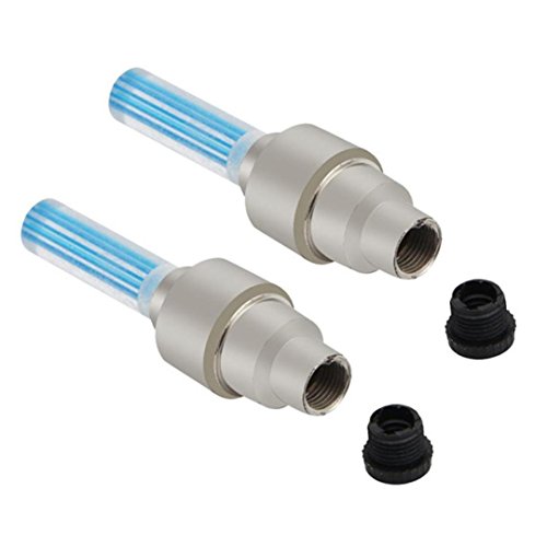 Kinrui Fashion 5Pcs The New Cool Bike Tire Wheel LED Lights Gas Nozzle Lamp Comes With Battery (blue)