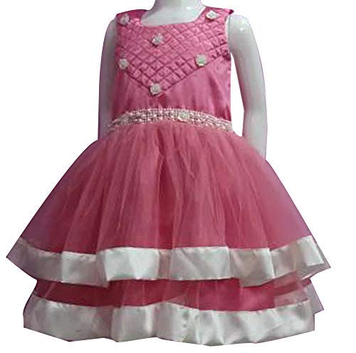 peach colour baby frock