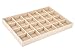 AUTOARK Sackcloth Stackable 24 Grid Jewelry Tray Showcase Display Organizer,AJ-002