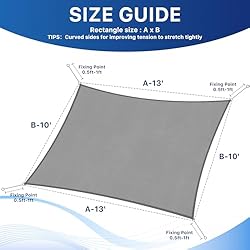 RoomHacks 10'x13' Sun Shade Sail, UV Protection