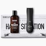 Men's Grooming Kit, Includes Ergonomically Designed Powerful Waterproof Manscaping Trimmer, Nuts and Bolts 2.0 by Manscaped, and Crop Preserver Ball Deodorant plus FREE Disposable shaving mats