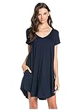 My Space Clothing Women's Soft&Comfy Knit Jersey Swing Dress w/Pocket (S-3X)