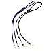 Bluecell Pack of 2 Black and Blue Color Eyeglass Eyewear Glasses Neck Retainer Holder Safety Adjustable Strap Rope Cord for Sport