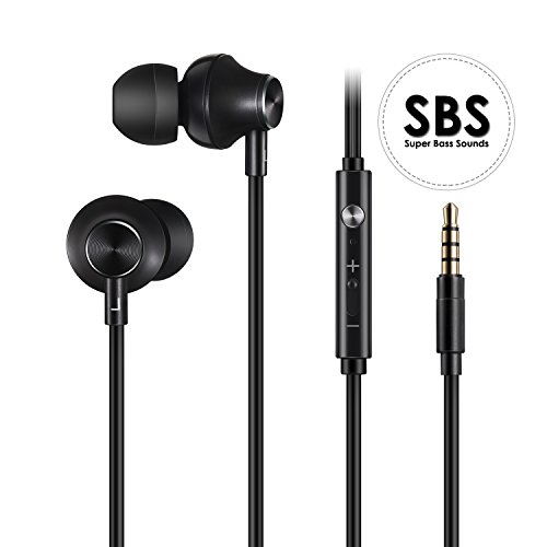 In-Ear Headphones Earbuds, XBRN Noise Isolation Headsets Heavy Bass Earphones with Microphone for Apple iPhone