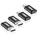 Ailun Type C Adapter Micro USB to USB C Adapter 4 Pack Data Sync Charging for MacBook ChromeBook Pixel More Type C Cable Supported Devices Black
