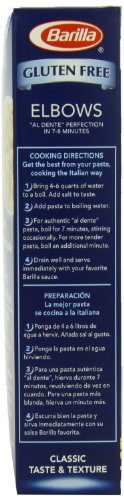 BARILLA GLUTEN FREE PASTA, ELBOWS, 12 OUNCE