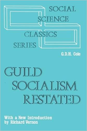 Guild Socialism Restated Social Science Classics Cole G D H Vernon Richard 9780878553860 Amazon Com Books
