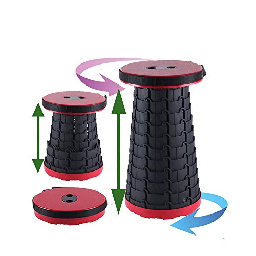 FUZADEL Portable Camping Stools Folding Lightweight Retractable Stool Telescoping, Sturdy Fishing Foldable Stool Outdoor Stool Camp Garden, Holding up to 330lb, for Adults, Kids, Kitchen, Bathroom