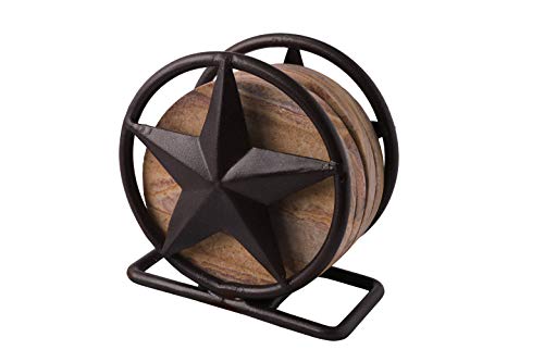 GoCraft Upright Metal Coaster Holder | Bronze Finish Star Design - Thumbnail 2