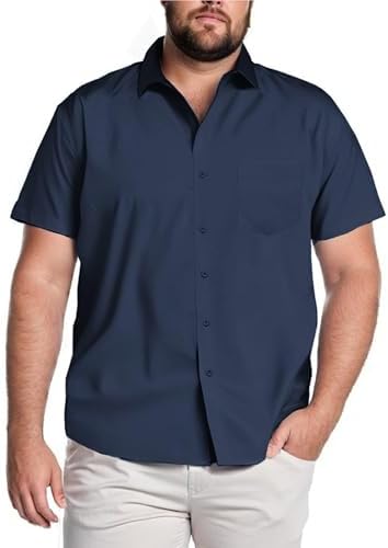 big and tall navy blue dress shirt Synrgy by DXL Men's Big and Tall Performance Solid Dress Shirt Navy