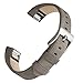 bayite Leather Bands Compatible with Fitbit Alta and Alta HR, Suede Grey 5.5