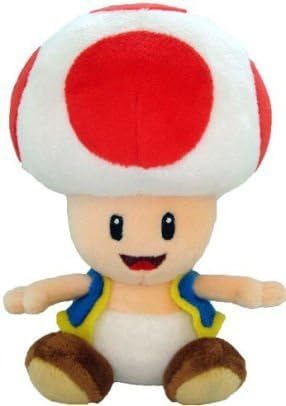 Super Mario Toad Plush Red Doll Stuffed Soft Toy - 7 Inch