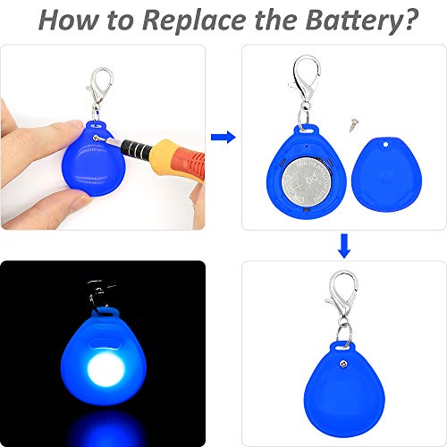 DOMIGLOW 2Pcs Dog Collar Light - Led Dog Tag Lighted Dog Pendants Glow in Dark Pet ID Tags Dog Lights for Night Walking & Camping (Pink & Blue)