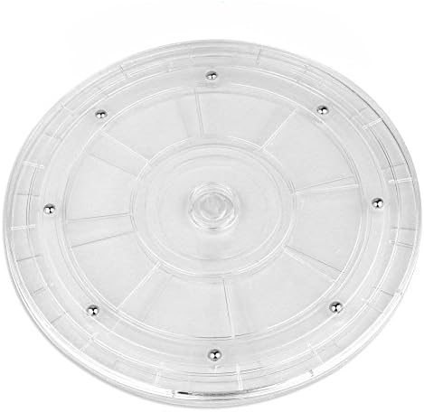 EornmorHeavy Duty Lazy Susan Turntable Organizer Acrylic 8 inch Organizers for Kitchen Corner Cabinets Spice Rack Cake Decorating TV Laptop Computer Monitor Stand Jewelry Dinner Table Clear (8 INCH)
