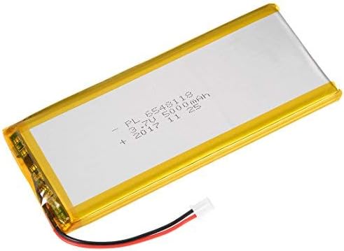 Fuente de alimentación ZealMax DC 3.7V 5000mAh 6548118 Batería de polímero de litio recargable de iones de litio Li-Po