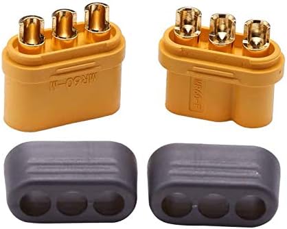 YUNIQUE GREEN-CLEAN-POWER - Set of 5 works MR60 Male-Female Connectors for RC Modeling Protective Sheath Included