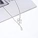 MAIDIEN Women Simple Silver Tree leaf Pearl Pendant Tassel Alloy Short Necklace