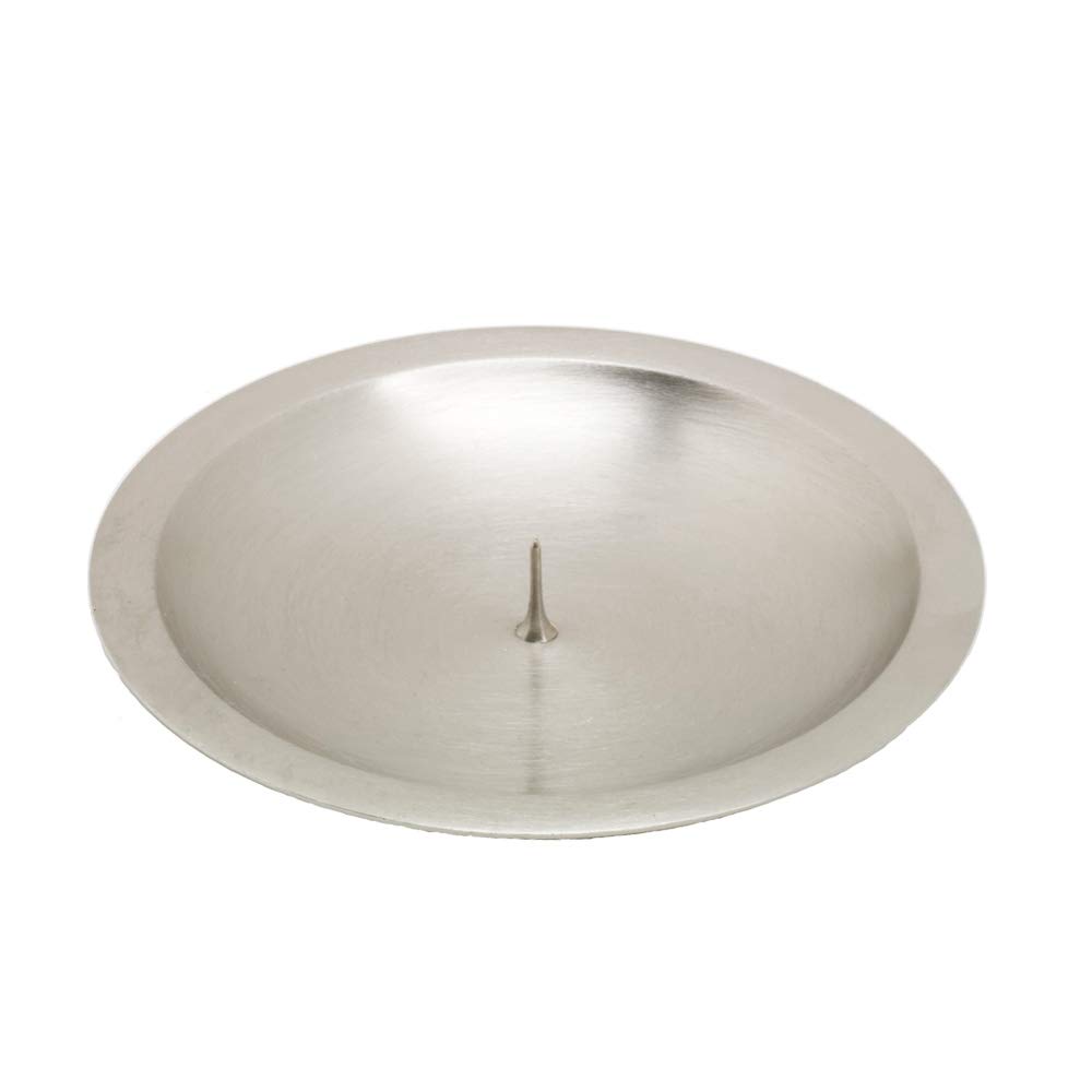 NKlaus Candle Plate Ø10,5cm with Spike Candle Holder Candle Holder Communion Christening Lanterns Dishwasher Safe 2816