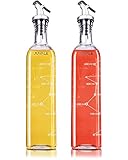 Juvale 2-Piece 16 Oz Olive Oil and Vinegar Dispenser Set, 12-Inch