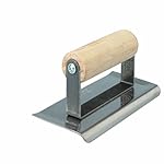 Bon 22-344 6-Inch by 4-Inch Stainless Steel Curved End Concrete Edger with 3/8-Inch Radius and 1/2-Inch Depth Wood Handle