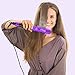 Steam Hair Straightener Dularf Professional Ceramic Tourmaline Ionic Ceramic Tourmaline Ionic Flat Iron Straightens & Curls with Adjustable Temp Travel Size (Purple)