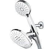 AirJet-600 Hybrid 3-in-1 High Pressure Luxury Rainfall Shower Combo with High-Velocity Flow Accelerator(TM) for More Power with Less Water! Height-Extend Design / Low-Reach Push-Button Flow Control