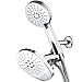 AirJet-600 Hybrid 3-in-1 High Pressure Luxury Rainfall Shower Combo with High-Velocity Flow Accelerator(TM) for More Power with Less Water! Height-Extend Design / Low-Reach Push-Button Flow Control