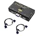2 Port USB 2.0 VGA KVM Switch Up to 2048x1536 Resolution with USB Hub for PC or Monitor Switching