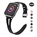 OULUOQI Compatible with Apple Watch Band Men Women Milanese Loop 49mm 45mm 44mm 42mm 41mm 40mm 38mm, Magnetic Clasp for iWatch Bands Ultra Series 9 8 SE 7 6 5 4 3 2 1 (Dark Black, 41/40/38mm)