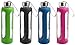 Estilo Glass Water Bottles 20 Oz, Stainless Steel Cap with Protective Silicone Sleeve - Set of 4 (Green, Black, Blue, Pink)