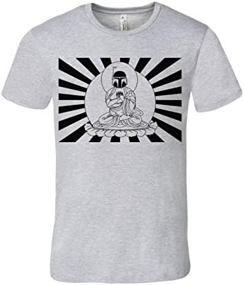Mission Thread Clothing Mens Star Wars Boba Fett Buddha T-Shirt Small Athletic Heather