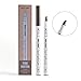 Waterproof Liquid Eyebrow Pencil with 4 Fork Tip, Music Flower Fine Sketch Liquid Eyebrow Tattoo Pen Smudge-proof and Durable (Brown)