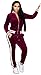 Women's Casual 2 Pieces Outfits Velour Long Sleeve Zip Up Jacket + Long Pants Sweat Suit Set Tracksuit With Pockets