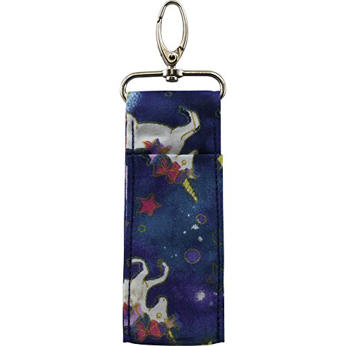 1 Unicorn Patterned Material Lip Balm Holsters Lipstick Holder with Metal Clip