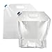 Pack4Life 4 Count Water Storage Container 5 litres Collapsible Water Bag, BPA Free Plastic Water Carrier for Sport Camping Riding Hiking (4 Pack)