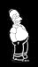 Homer Simpson Standing Simpsons Family Car Window Sticker Decal