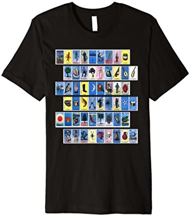 Men's Loteria Cards or Mexican Bingo a Latino Pride T-Shirt  Large Black
