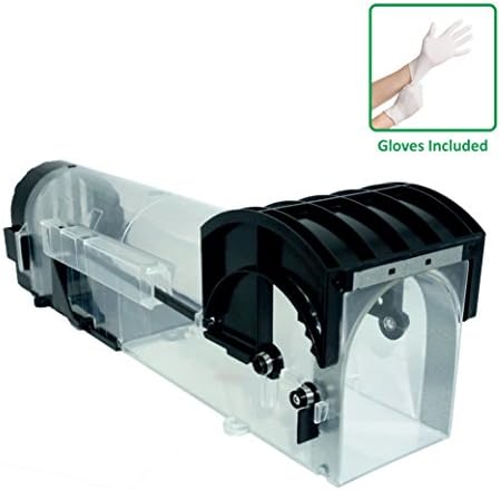 Humane Mouse Trap | Catch and Release No Kill Rodent Rat Bait Trap | Safe Around Children and Pets | 1 Pair of Plastic Gloves Included | Easy to Clean and Reusable Mice Cage