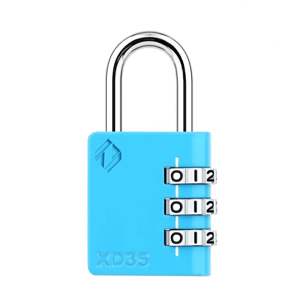 Zarker Combination Lock, 3-Digit Padlock for School