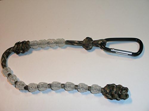 Ranger Pace Counter Skull Beads by RedVex - Woodland Cord - 13 inches - Choose Your Skull Color and Attachment