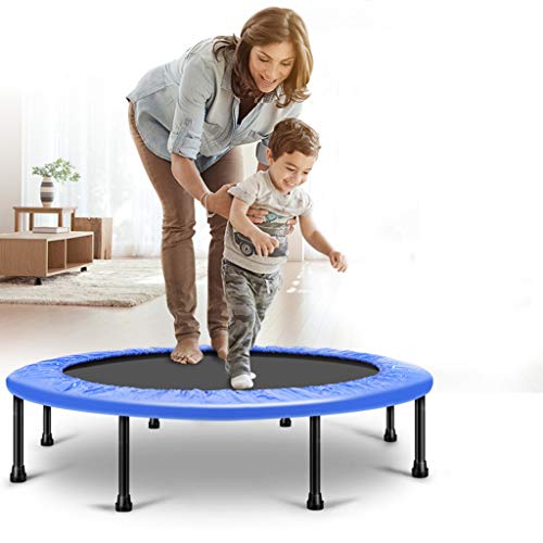 Bathtub Rails Trampoline Adult Gym Household Trampoline Children's Indoor Trampoline Slimming Weight Loss Equipment Loading Weight 100kg (Color : Blue, Size : 38inches) - Thumbnail 3