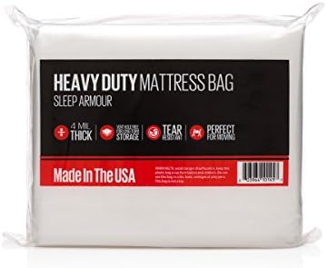 Mattress Bags : Heavy Duty 4 mil Thick Mattress Bag for Storage / Moving, Made in the USA, King 2-Pack