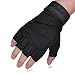 Vbiger Tactical Gloves Military Gloves Shooting Gloves Fingerless Half-finger Riding Hunting Cycling Gloves (Black, S)