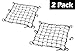 PowerTye 50152-2 Black 15in x 15in Cargo Net Featuring 6 Adjustable Hooks & Tight 2in x 2in Mesh, 2-Pack