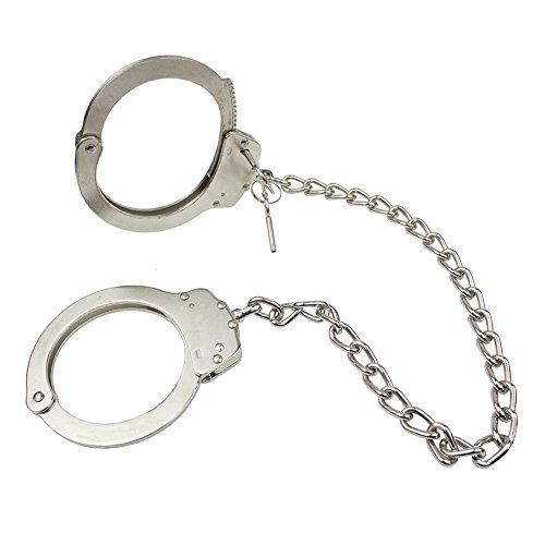 Yoghourds Double Lock Leg Cuffs Ankle Handcuffsï¼ŒAdjustable Heavy Duty Tactical Steel Metal Law Enforcement Leg Cuffs in Professional Grade
