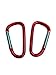 Gold Lion Gear 6-Pack Aluminum Carabiner - 3 Inch, Small, Red | D Shape Heavy Duty Buckle Carabiner Clips