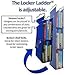 Locker Ladder Locker Organizer Hanging Shelves, Sewn and Assembled in USA (Blue).