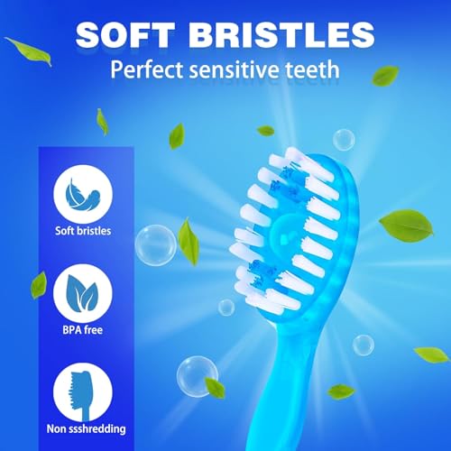 YOOJ® 26 Pcs Toothbrush & Floss, Mini Toothbrushes with Toothpaste, All in One Oral Care on The Go, 5 in 1 Mini Brush, Toothpaste and Floss, Disposable Travel Toothbrush Set
