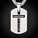 U7 Stainless Steel Dog Tags for Men Chain Bible Lord's Prayer Cross Necklace