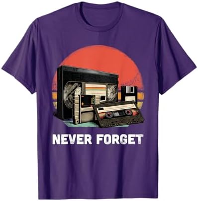 Amazon.com: Never Forget T Shirt Funny Floppy Disk VHS Tape 90s